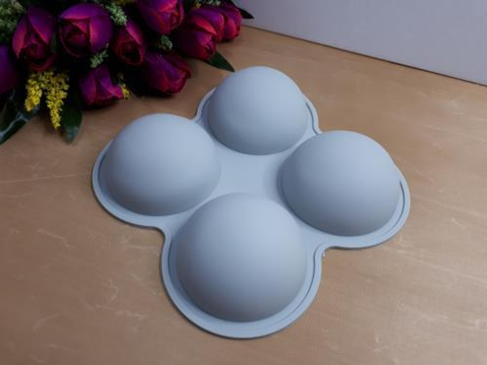 Форма силиконовая "Полусферы 4в1" d=7,7см