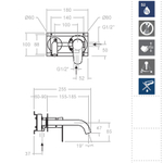 Встраиваемый смеситель для раковины ALEXIA 362101NC никель
