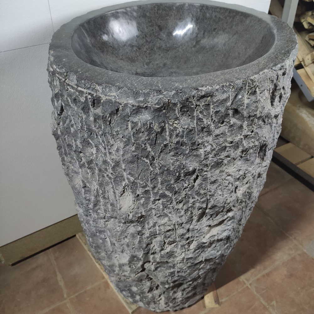 Раковина напольная из мрамора Black  MN-61497 (57*57*90)