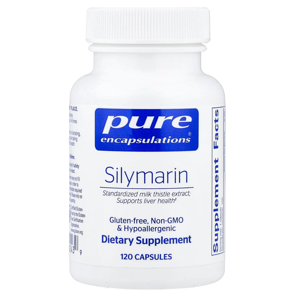 Pure Encapsulations, силимарин, 120 капсул (250 мг в 1 капсуле)