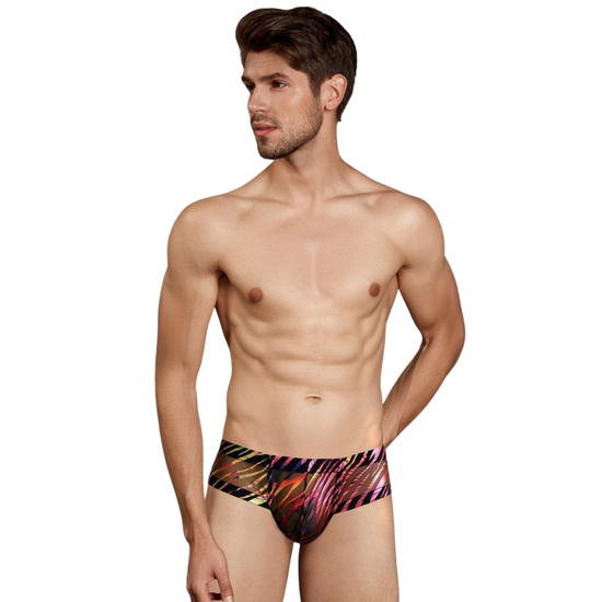 Мужские трусы брифы черные с принтом полупрозрачные Doreanse 1587