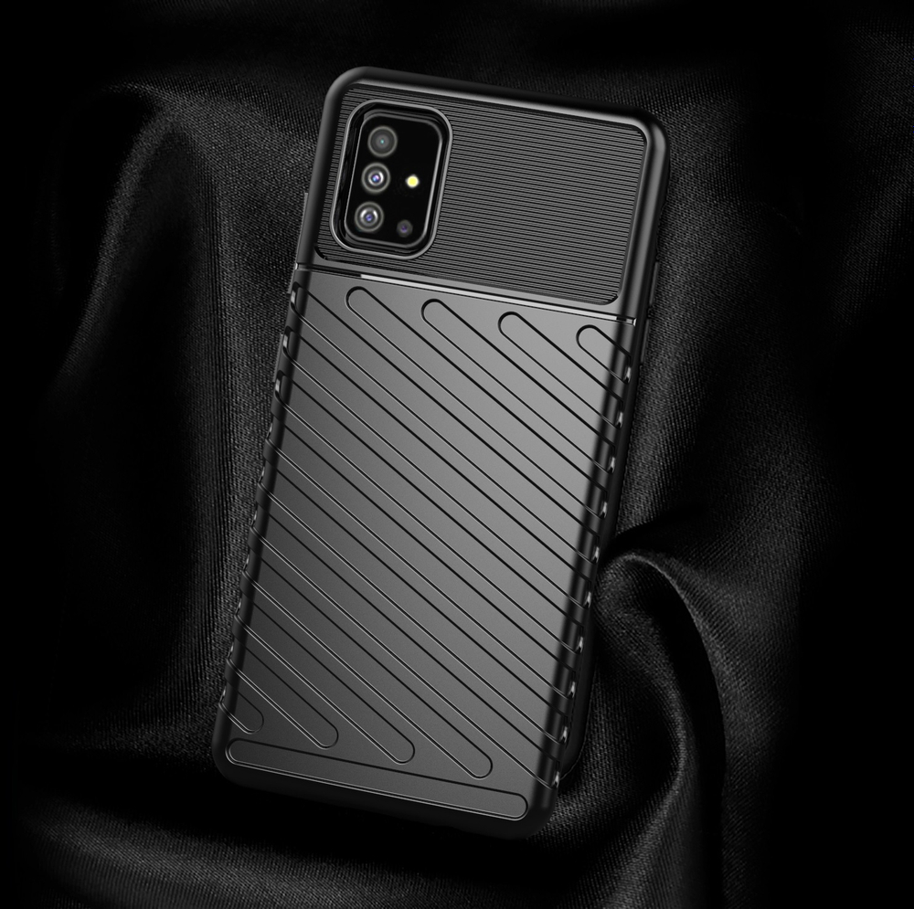Чехол для Samsung Galaxy A51 (M40S) цвет Black (черный), серия Onyx от Caseport