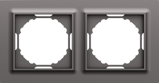 Рамка 2-я,  Wave матовый титан,  серия A07