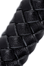 Кнут плетеный Pecado BDSM из натуральной кожи черный 75 см