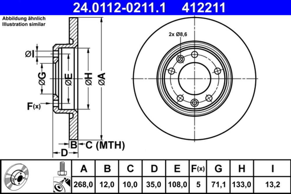 ATE - 24011202111-ATE - Brake Disc