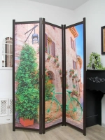 Ширма из массива дерева "Птички" 180см