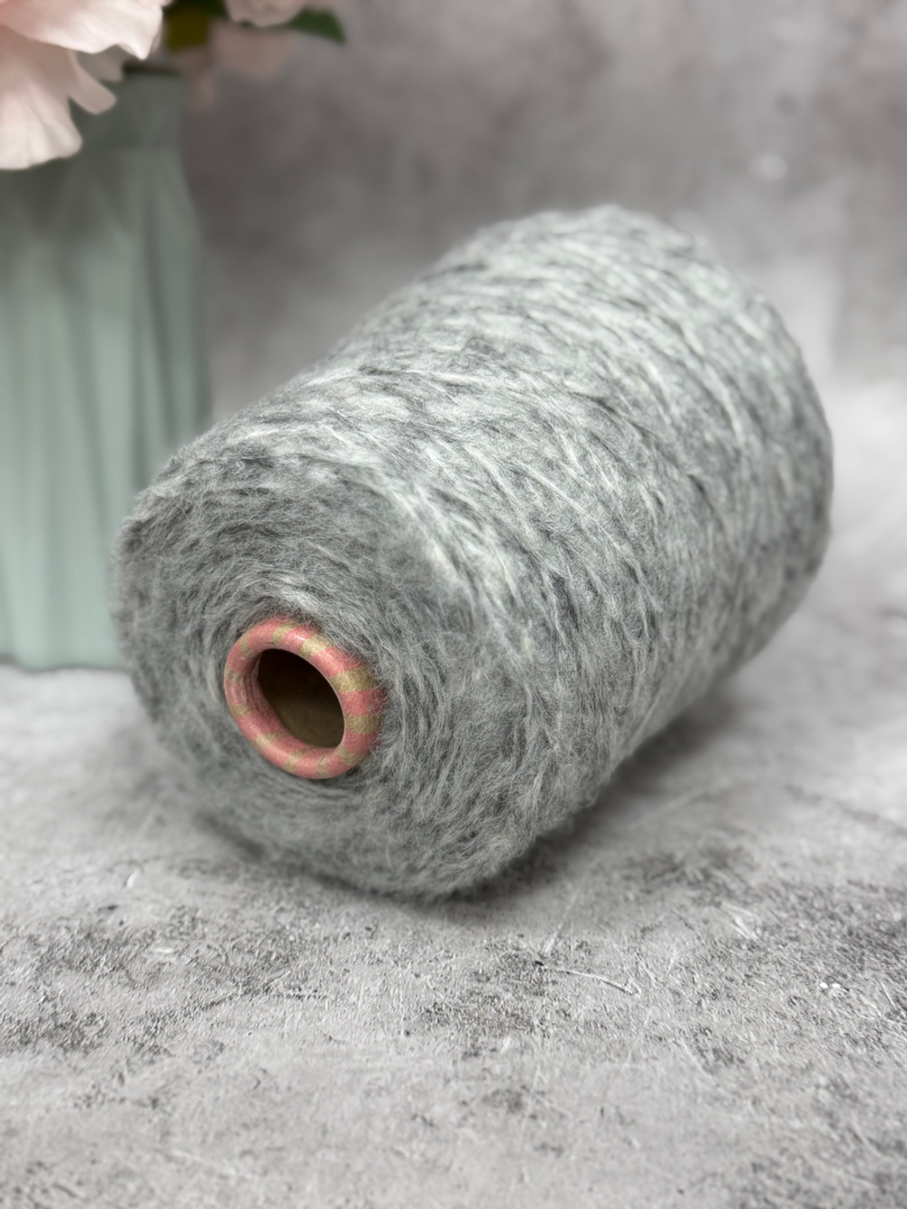 Пряжа меринос бобинная Ecafil арт. KEAN, цвет Серый гранит, 100гр.
