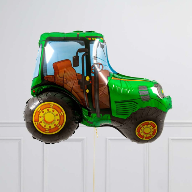 F Шар фигура Трактор (зеленый) 38"/96 см (БГ-46)