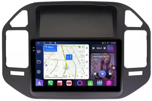Магнитола для Mitsubishi Pajero 3, Montero 3 1999-2006 (рамка черная) - FarCar S400-TS18 монитор 9.5" QLED на Android 14, CarPlay, 4G SIM-слот