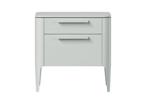 Тумба прикроватная Type oak 2 ящика ширина 50 см (светло-серый)