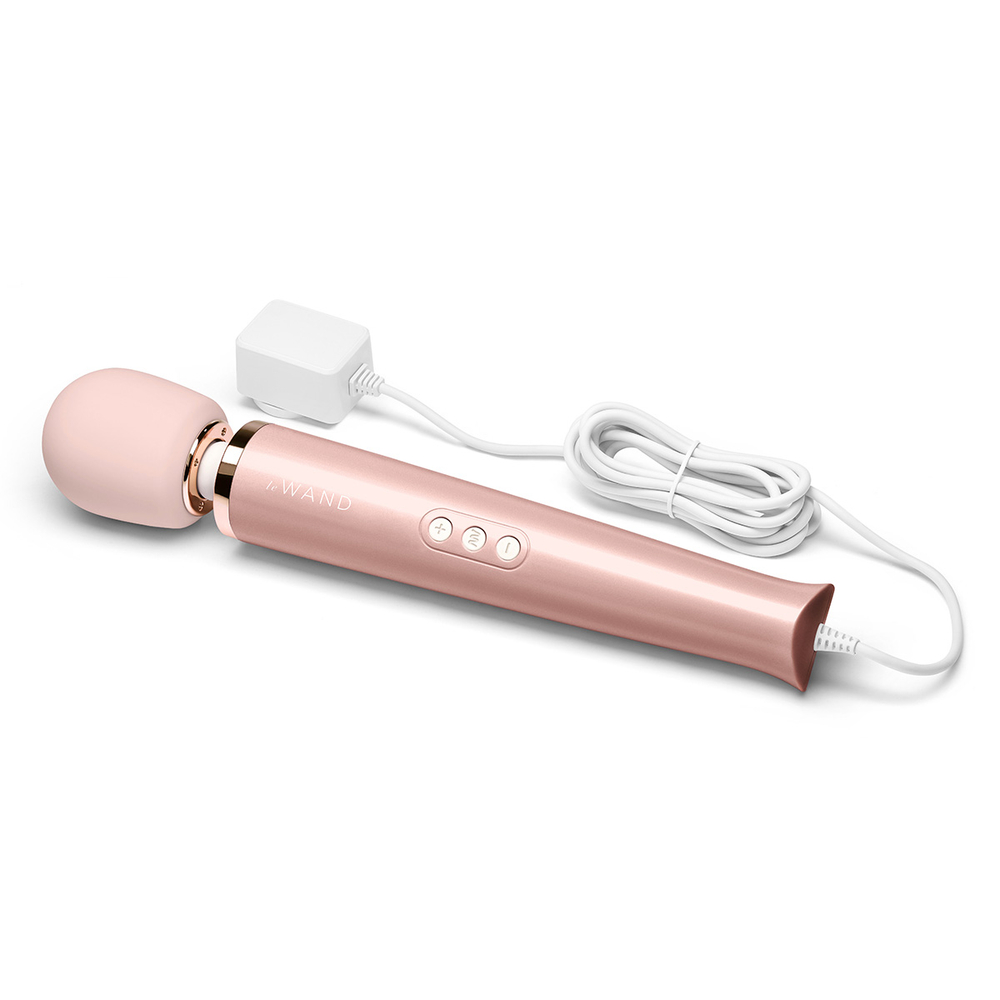 le WAND Rose Gold - Проводной вибромассажер розовое золото с 10-ю скоростями