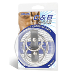 Металлический хомут для пениса 3 Rings Gates of Hell (Цвет: черный с серебряным)