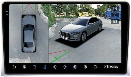 Магнитола для Volkswagen Multivan T5 2003-2015 - Teyes CC3-2K-360 на Android 10, 2K QLED, 6Гб+128Гб, CarPlay, 4G SIM-слот, 4 камеры в комплекте