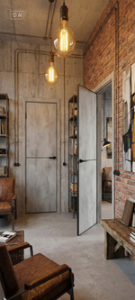 ДГ Акцент бетон серый ал.(черн) кромка с 4х сторон, М1895BL