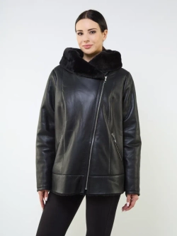 Дубленка зимняя натуральная с капюшоном авиатор пилот