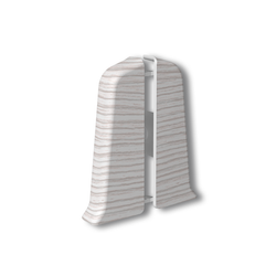 Торцевые (пара) для плинтуса 100мм "Деконика", 255 Ясень бьянко