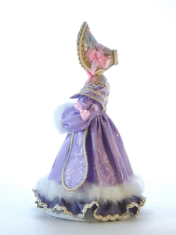 Кукла фарфоровая Дама в городской зимней одежде с муфтой