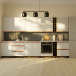 Кухонный напольный модуль для бутылок 20х60х85 Валенсия из массива дуба со столешницей, винный шкаф на ножках