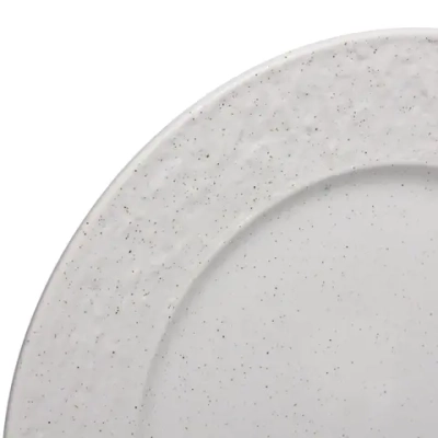 Тарелка керамическая обеденная «Perfetto» 27см фактурный узор, белая