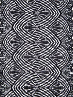 273 Кружево эластичное 18 см, Италия, арки, черный