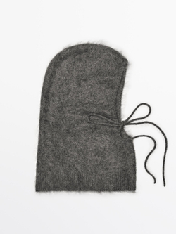 Massimo Dutti Шапка-балаклава из 100% кашемира, серый