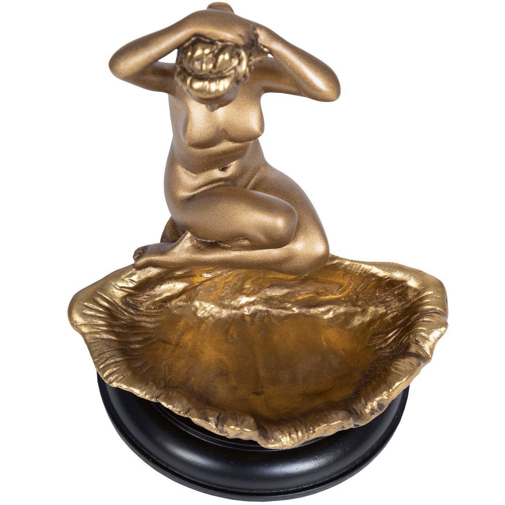 Подставка для украшений Девушка на ракушке Бронза