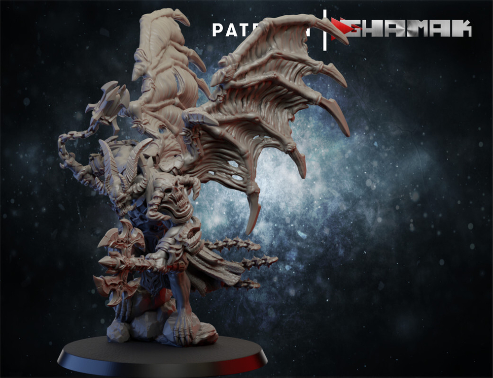Grand Alliance Chaos Blades of Khorne Chaos Daemons Bloodthirster Кровожад миниатюра для dnd, днд, pathfinder, фентези, Настольная игра, НРИ, Варгейм, РПГ