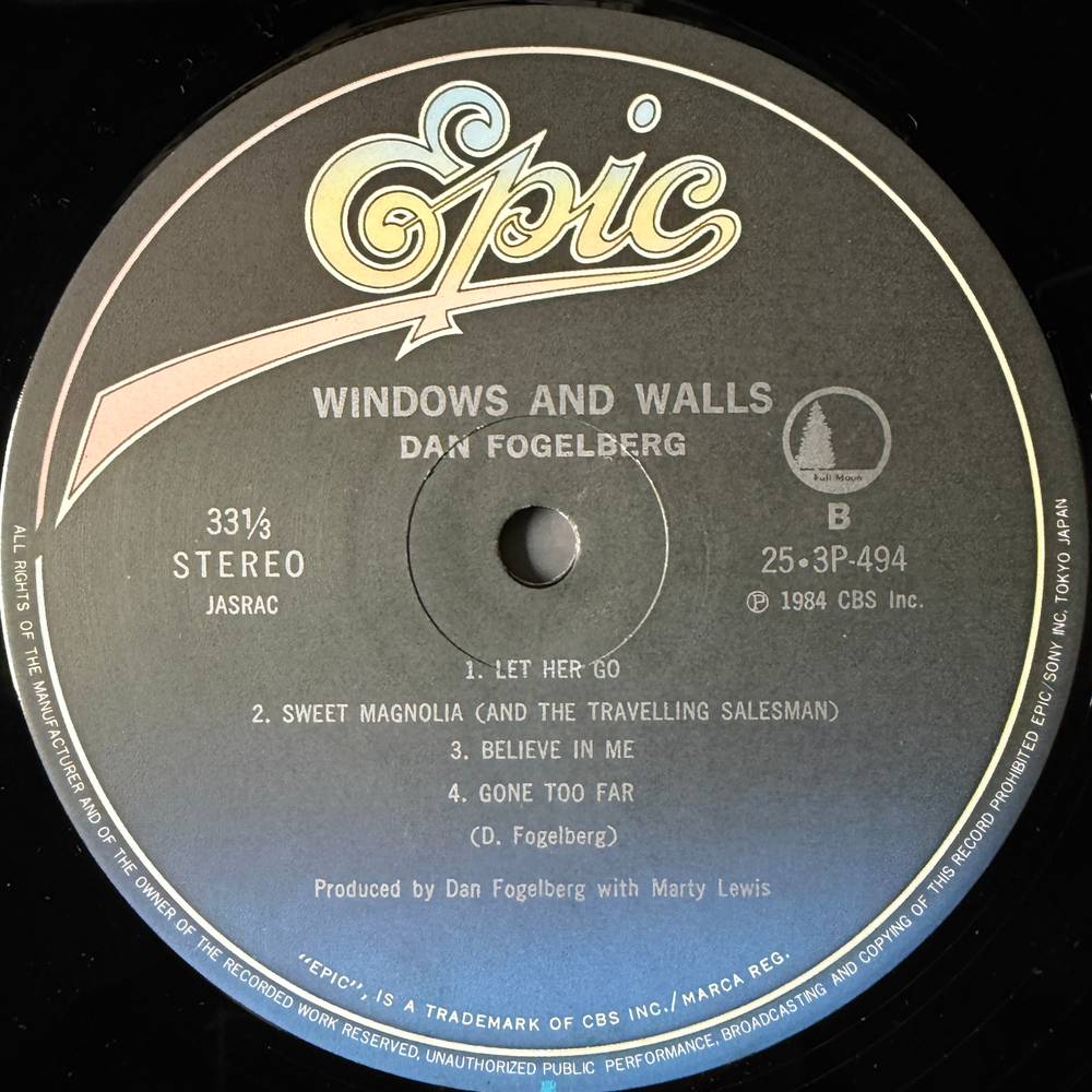 Dan Fogelberg ‎– Windows And Walls (Япония 1984г.)