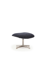 Teryl Пуф из шенилла синего цвета с серым металлом