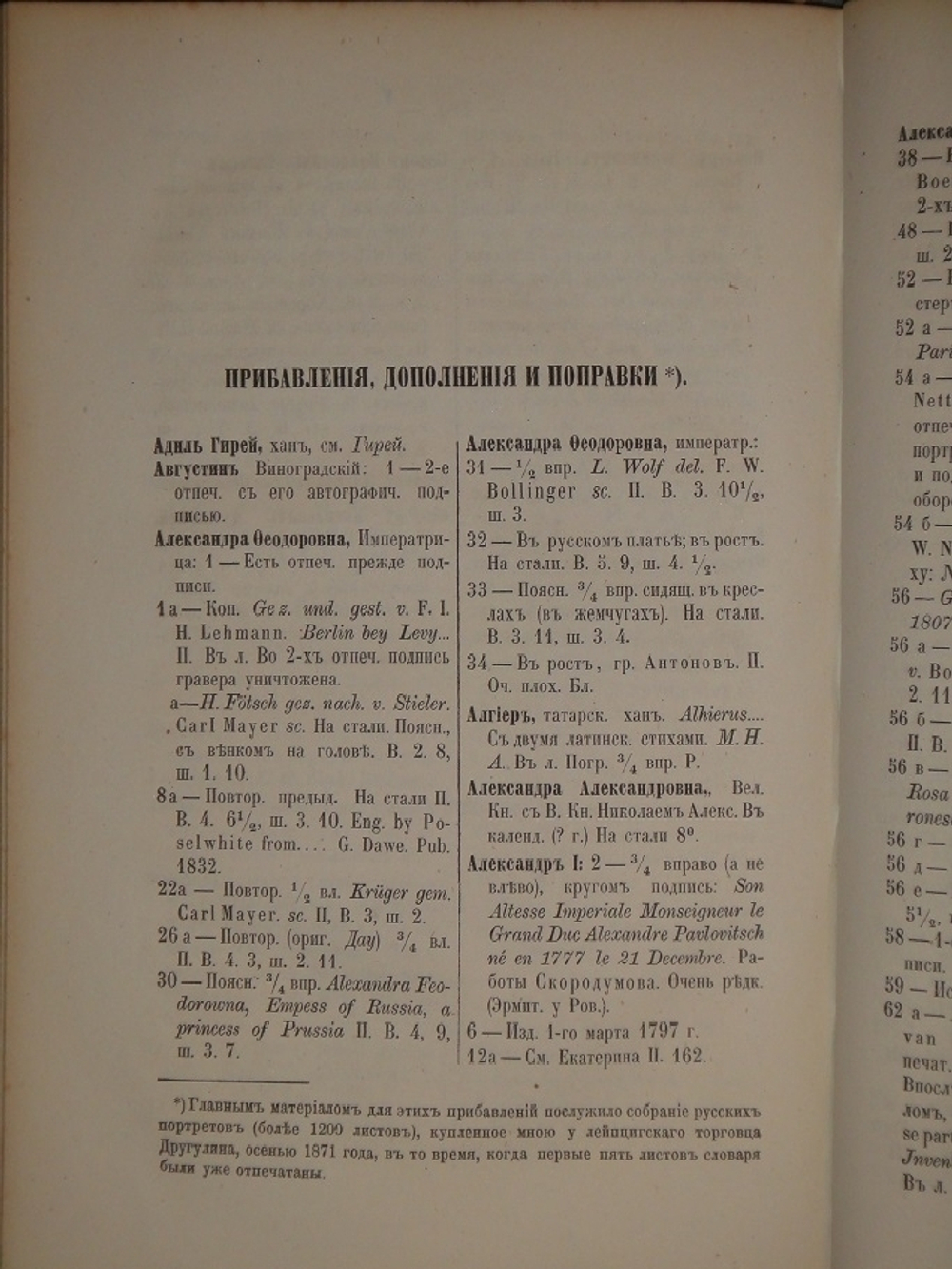"Словарь русских гравированных портретов". Д.А.Ровинский. 1872 г.