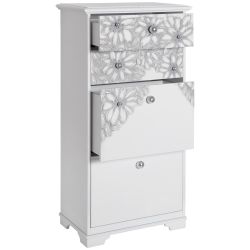 Комод Терра-4 с 4 ящиками Айс Античное серебро