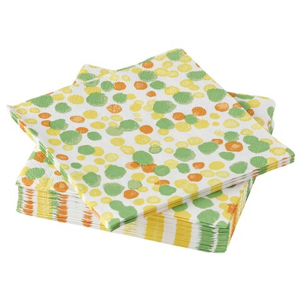 IKEA TJÄRLEK  (ИКЕА ТЙÄРЛЕК)  -  Салфетки, в горошек, 24x24 см