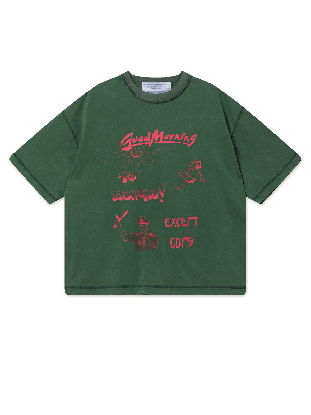 Мужская Футболка Good Morning Cops Vintage Wash