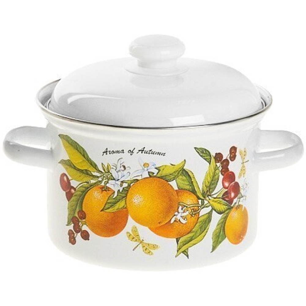 Кастрюля эмалированная 1,5л «Фруктовая фантазия» С-1608АП2/4