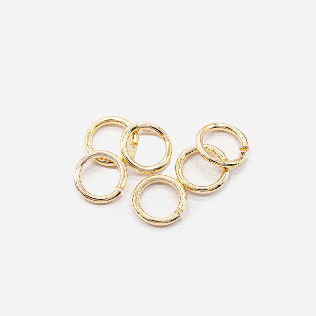 Колечки соединительные 6мм, толщина 1мм, позолота