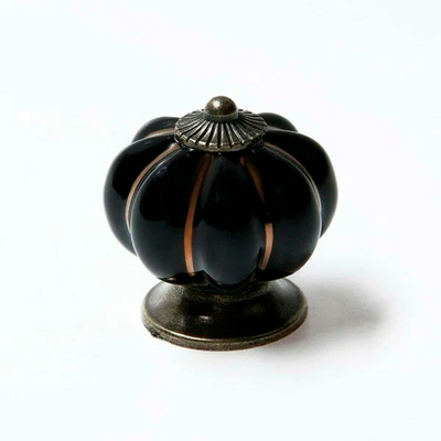 Ручка кнопка Ceramics 001 керамическая черная 2768098