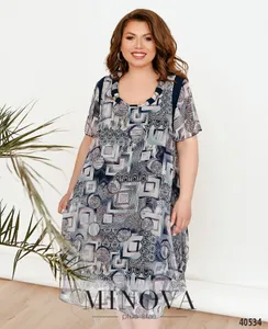 Платье 441Б-серый Minova