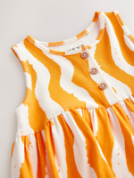 Сарафан для девочки Next AG9-812, Оранжевый, Белый