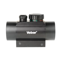 Прицел коллиматорный Veber Пневматика 1x30 RG, вид спереди с регулировочными дисками