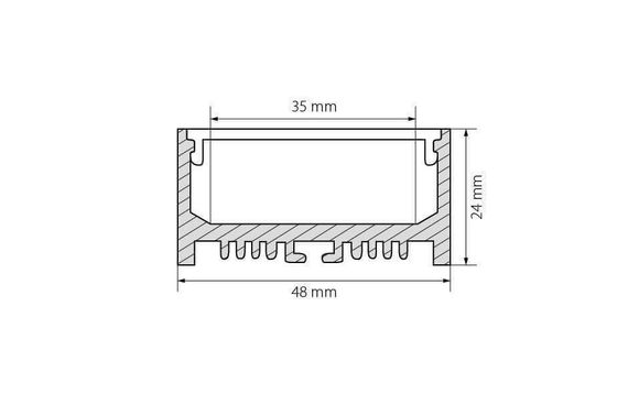 Профиль Arlight ARH-LINE-2448-2000 ANOD 018684