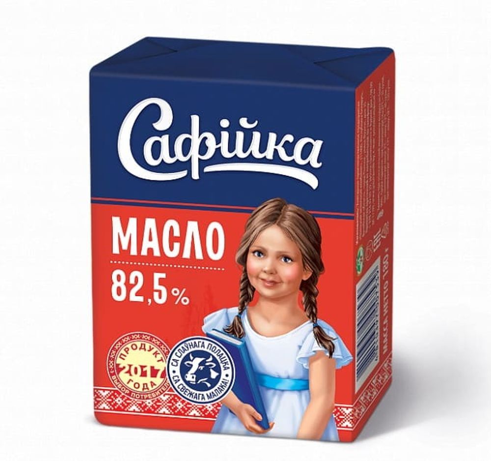 Белорусское масло сливочное &quot;Сафiйка&quot; 82,5% 180г. Полоцк - купить с доставкой по Москве и области