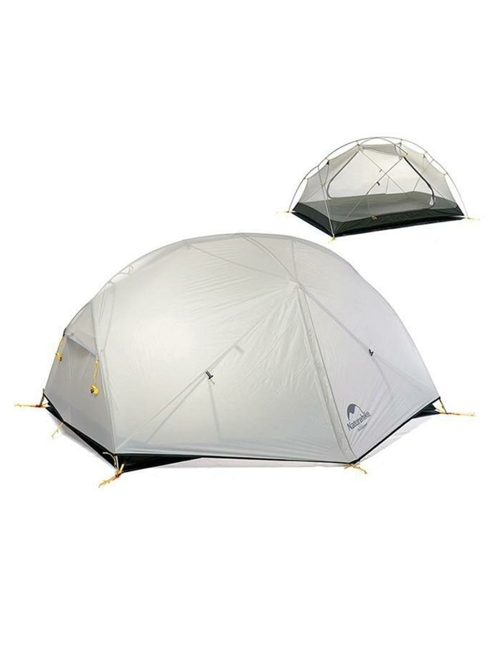 Палатка туристическая 2-местная Naturehike сверхлегкая Mongar NH17T007-M, 210T , зеленый, 6927595767658