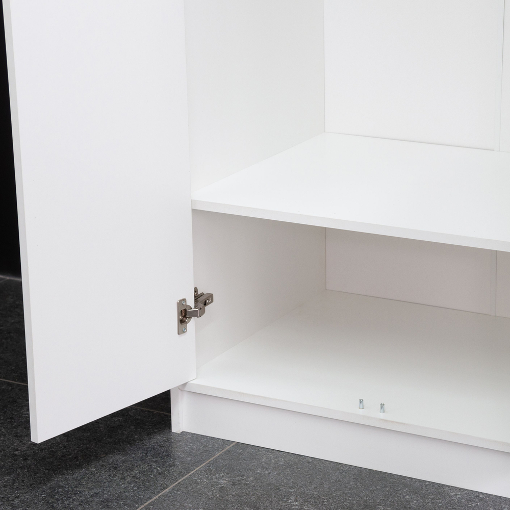 Шкаф для одежды, 117х55х175, Марм, распашной, в прихожую, со штангой и полкой, серый, Dipriz