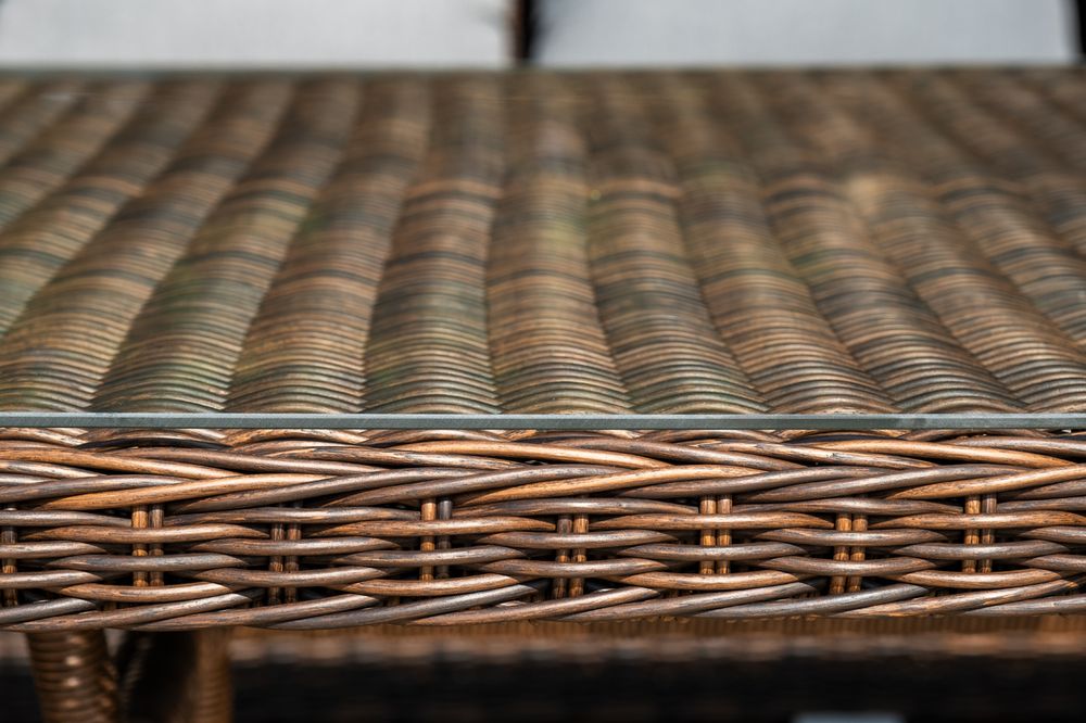 "Моккачино" обеденная группа из искусственного ротанга, цвет коричневый