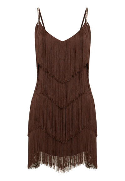 Платье мини бахрома