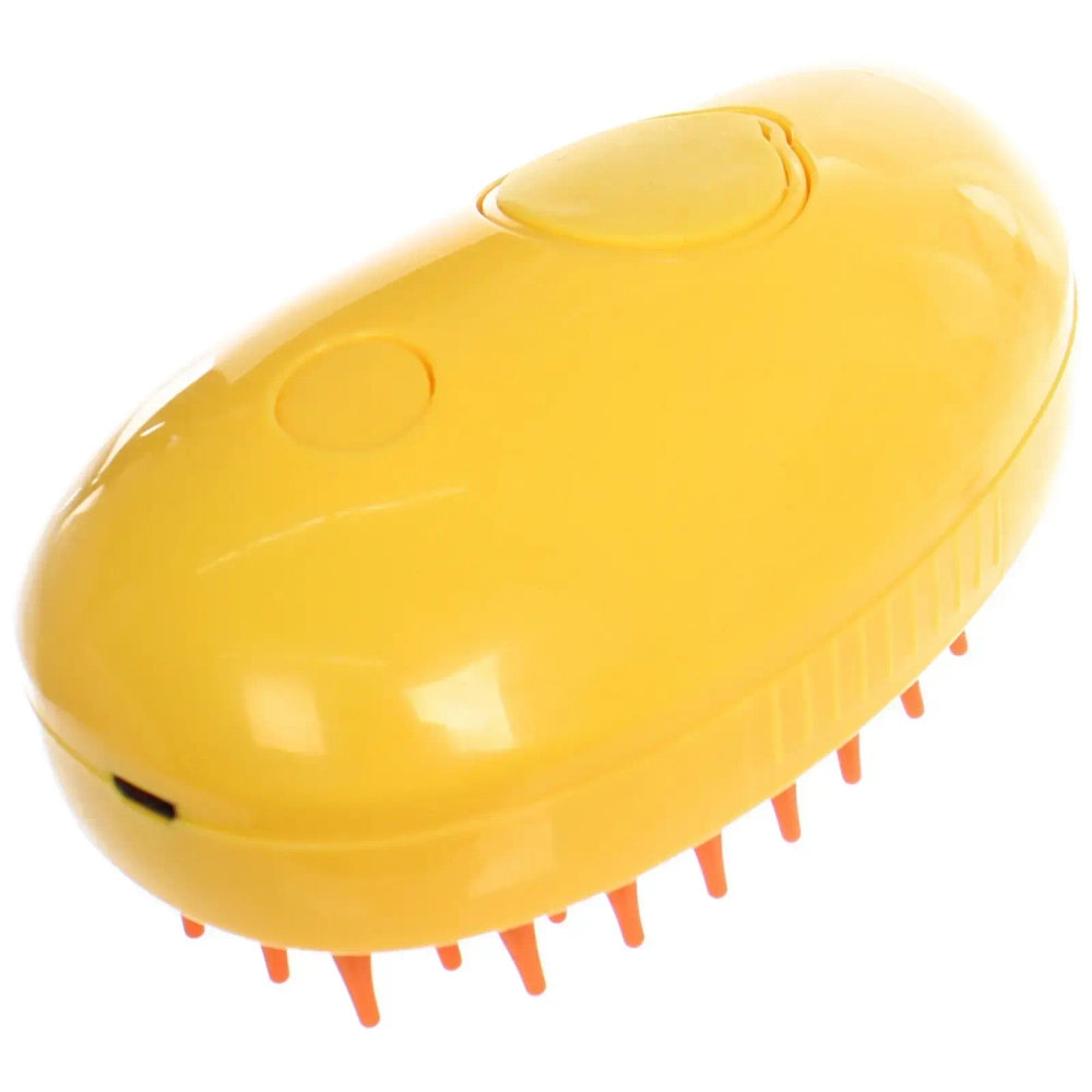 Паровая щетка с массажным эффектом «МОЙ БРО», цвет желтый, USB - зарядка, 6*11см (коробка Ultramarine)✦