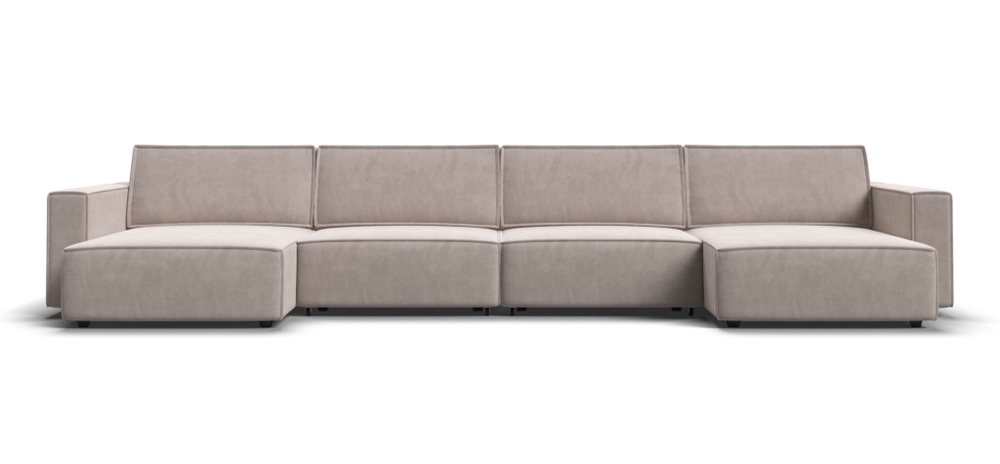 П-образный диван BOSS SOFT MODOOL велюр Monolit латте