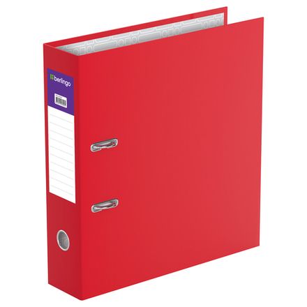 Папка-регистратор 70мм, бумвинил, Berlingo Profit, без кармана на корешке, красный