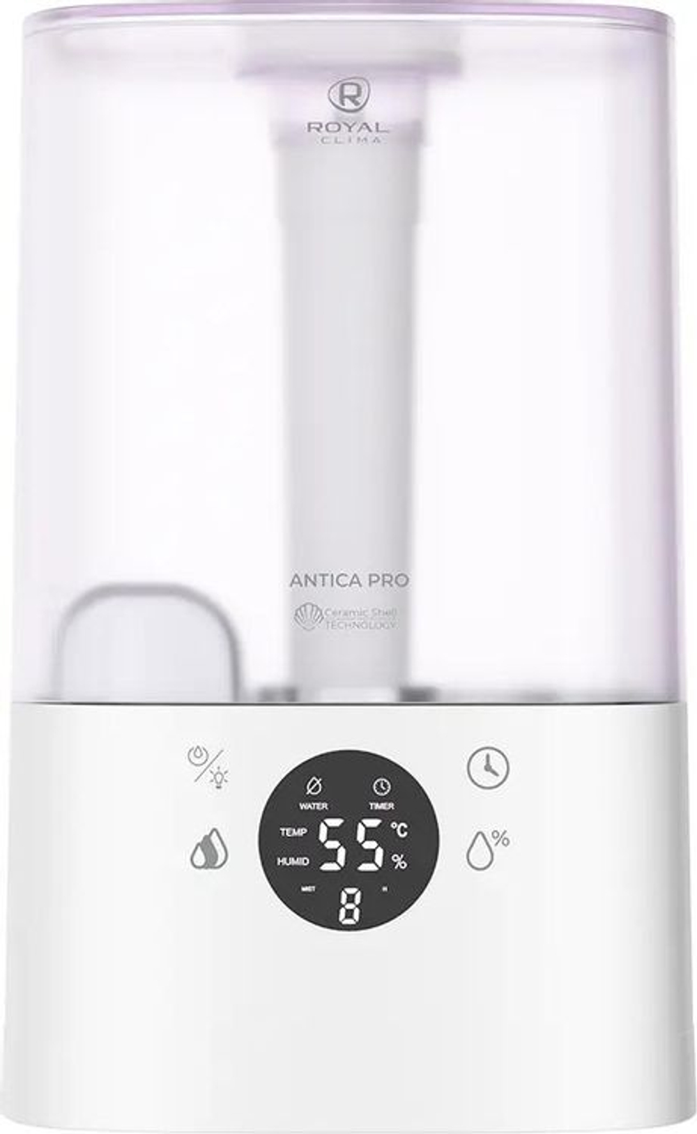 Увлажнитель воздуха ультразвуковой Royal Clima RUH-ANP300/4.3E-WT,  4.3л,  белый