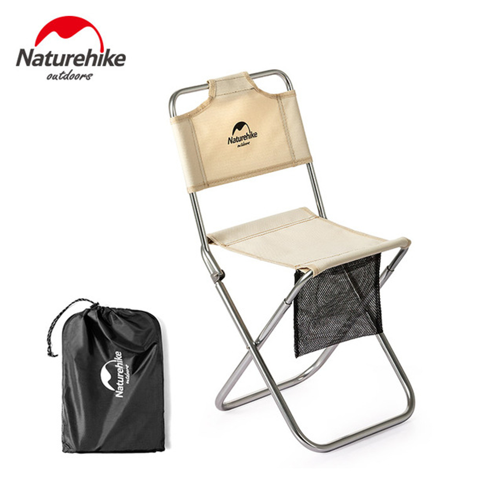 Стул складной Naturehike Yamami L03 со спинкой, бежевый (NH18M001-Z)